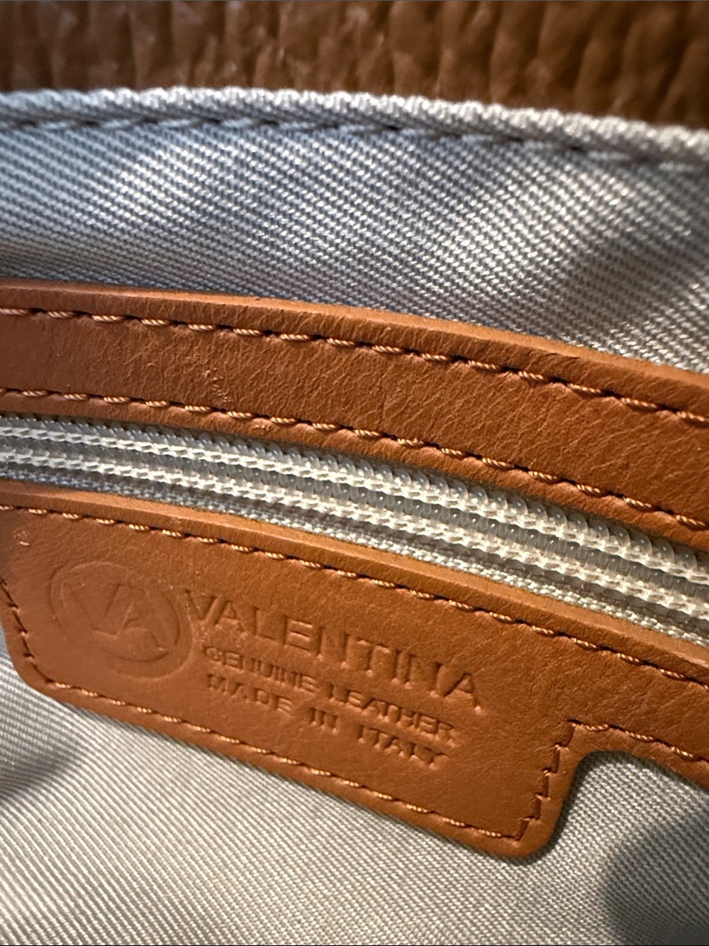 Valentina Brown & Cream Woven-Front Shoulder Bag - Picture 5 of 5